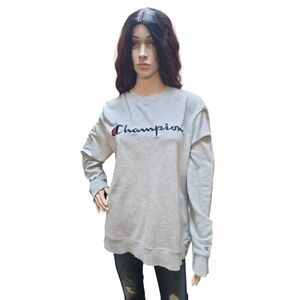 Champion Gray Sweatshirt w/Blue Logo